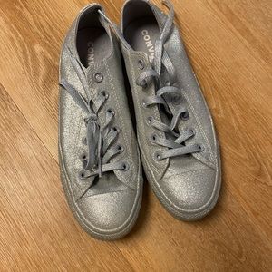 Silver Glitter Converse